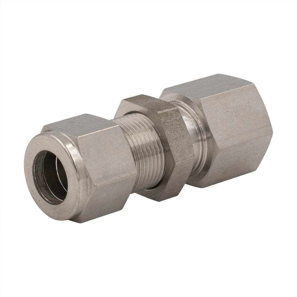 1/2 in. Tube O.D. x 1/4 in. FNPT - Female Connector - Double Ferrule - 316  Stainless Steel Tube Fitting